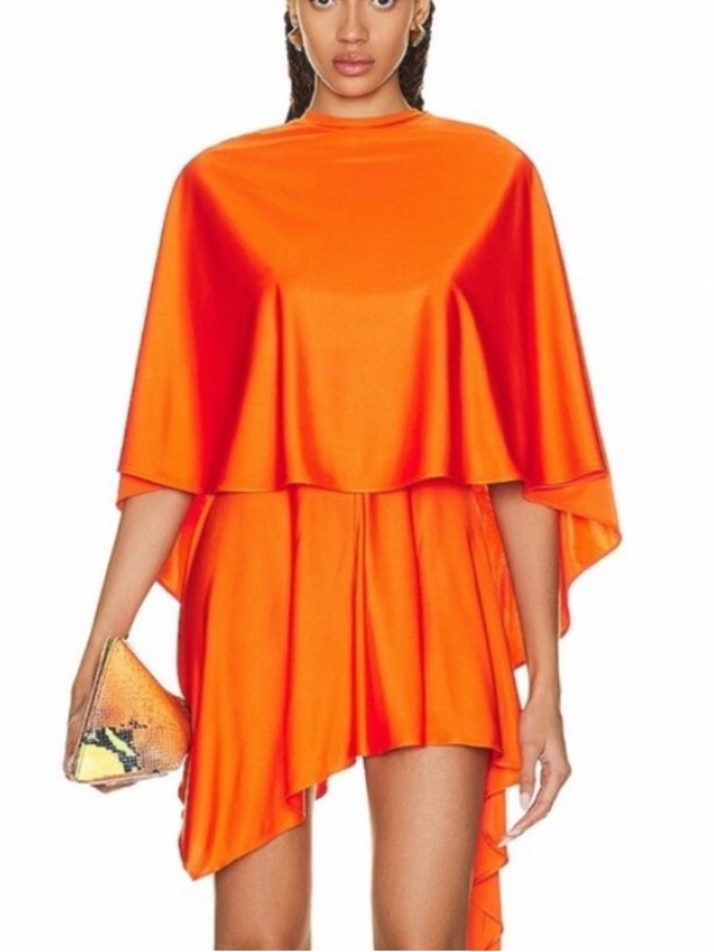 STELLA MCCARTNEY - Draped Fluid tee top Viscose Satin Cape Top medium - Picture 3 of 11